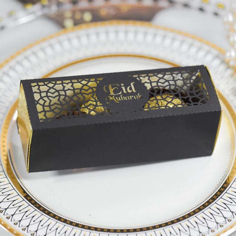 10 шт. EID Mubarak Candy Dragee в подарочной коробке украшения на Рамадан для дома исламский