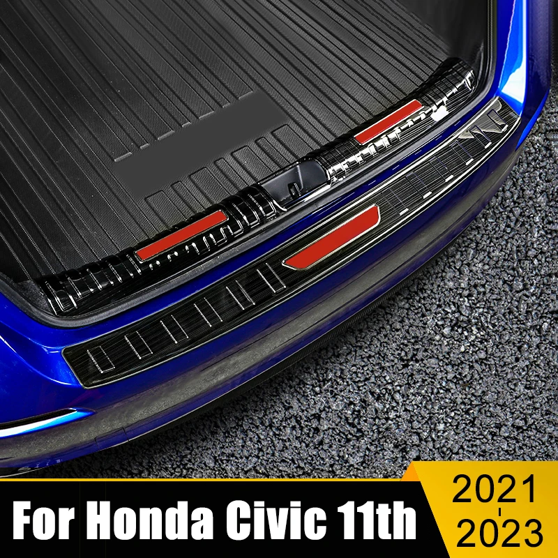 Для Honda Civic 11-го поколения 2021 2022 2023 протектор из нержавеющей стали для заднего