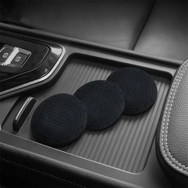 

Non-slip Car Water Cup Pad Rubber Mat for Bottle Holder Coaster Auto Interior Anti-skid Cup Holders Decorative Accessories