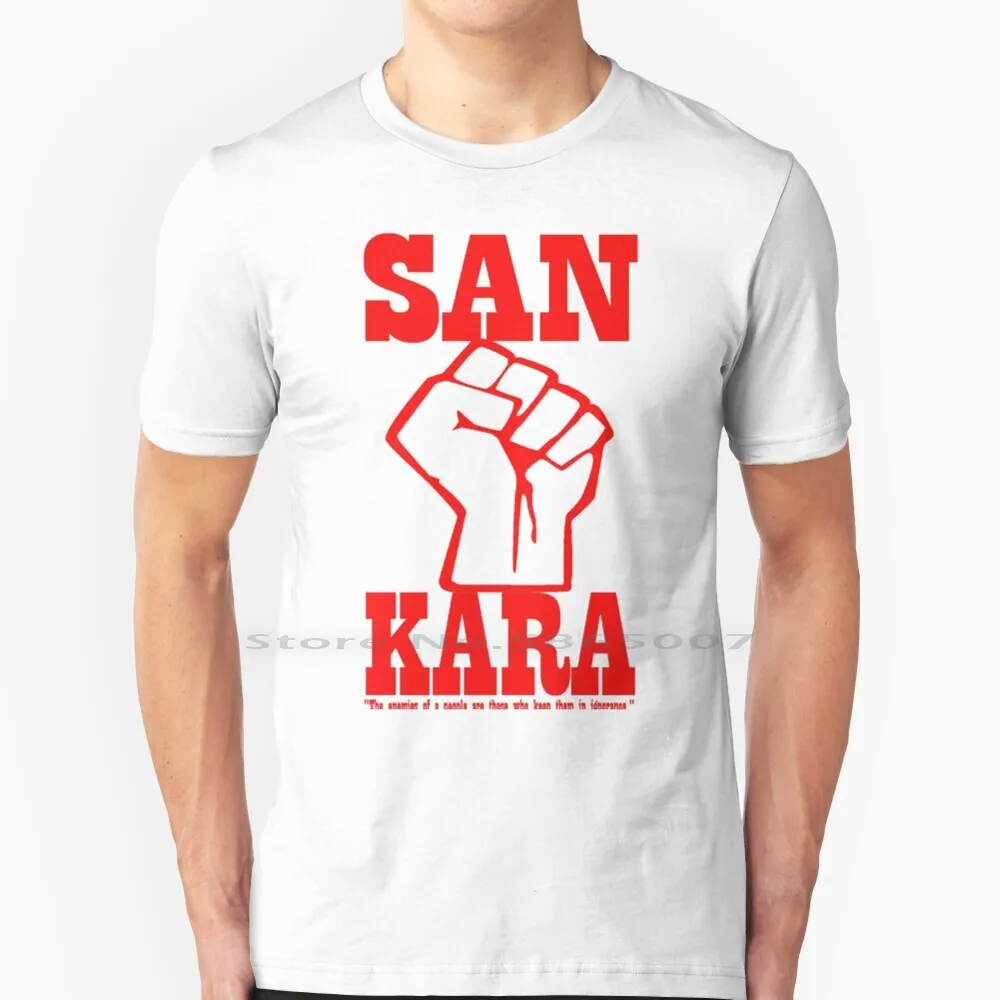 

The Enemies Of A People Are Those Who Keep Them In Ignorance. T Shirt 100% Cotton Thomas Isidore Nol Sankara Burkinabé