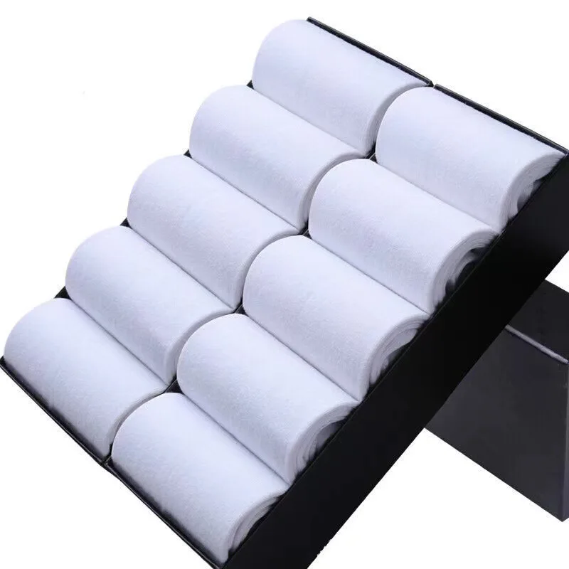 50 Pairs Men Plain Color Cotton Socks Middle Tube Autumn Winter Comfortable Socks