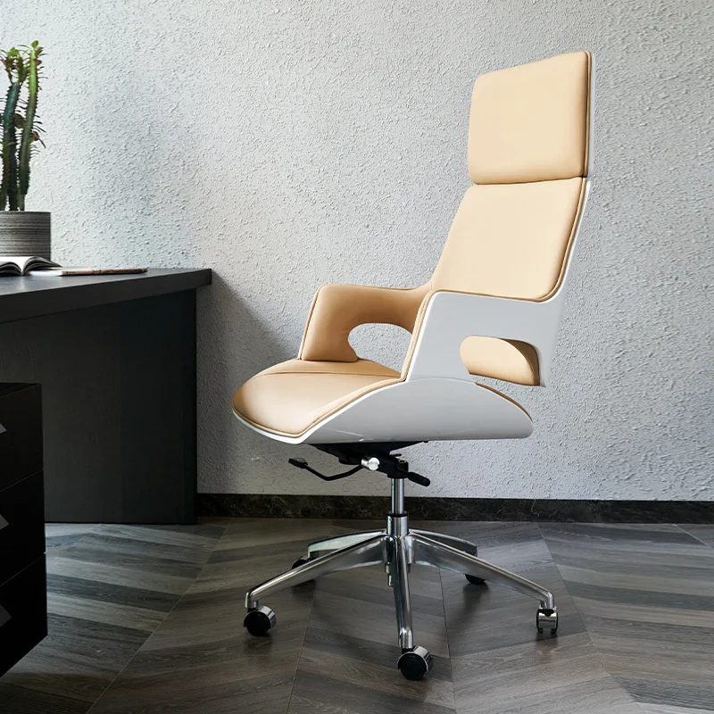 Современная мебель, компьютер из орехового дерева, эргономичный Удобный коммерческий стул из натуральной кожи