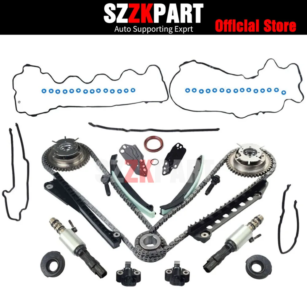 

Timing Chain Kit+Cam Phasers+VVT Valves For 5.4L Triton 3V Ford F150 Lincoln