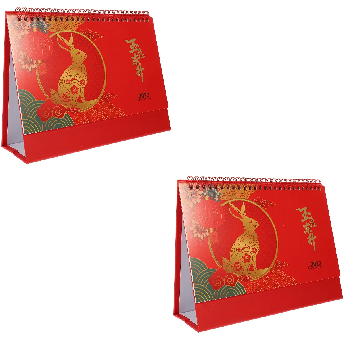 

2pcs Household Desk Calendar Office Calendar Freestanding Desk Calendar Ornament New Year Gift