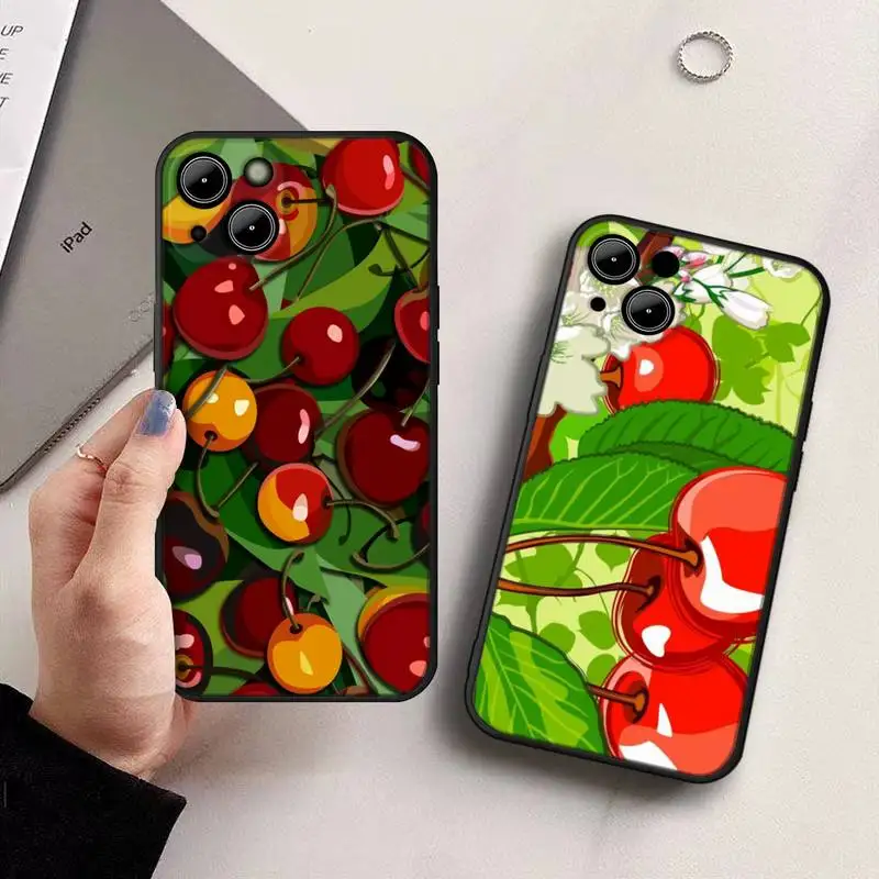

Cherries Cherry Phone Case For iphone 13 12 11 Pro 12 Pro Max X XR XS Mini 7 8 6S plus 2020 se phone Full Coverage covers