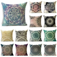 wzh ethnic pattern print symmetrical graphics pillowcase home linen decorative 40cm45cm and 50cm cushion cover