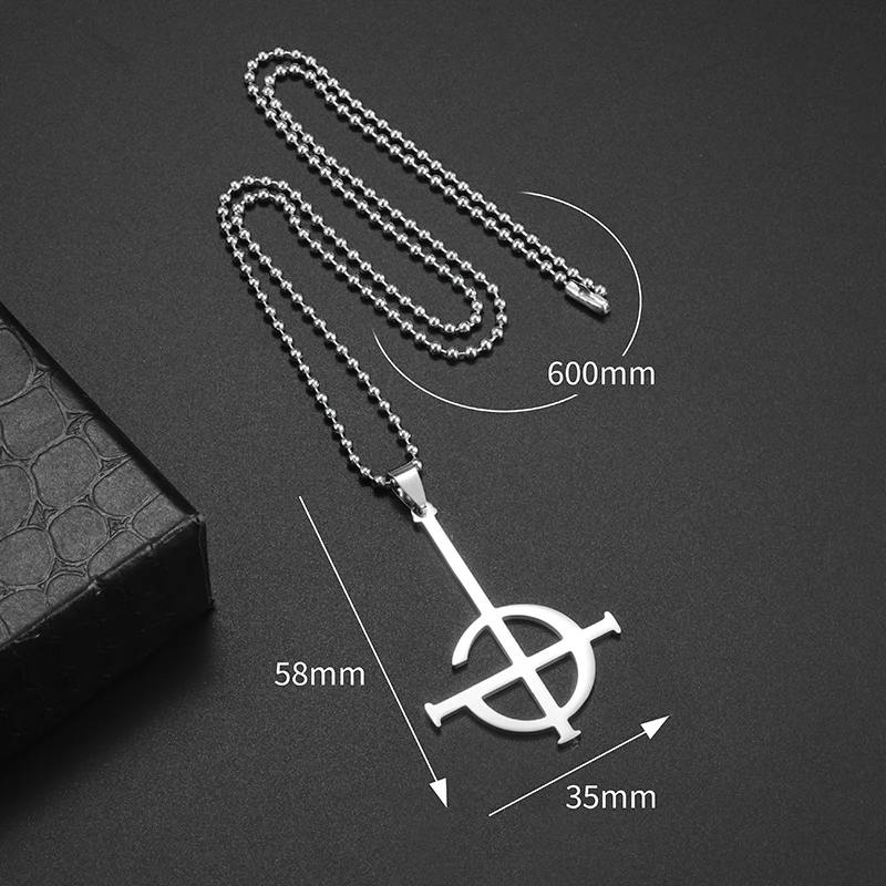 Стильный полированный стиль панк призрак Bc Band нержавеющая сталь бейдж кулон