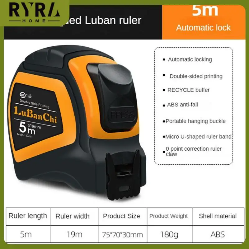 

Steel Tape Measure Anti-fall Household Tape Measure High Accuracy Waterproof Meter Ruler Measuring Tool Lu Ban Ruler Portable