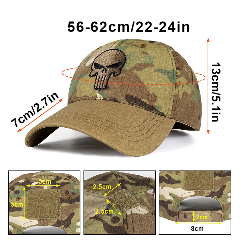 Outdoor Camouflage Adjustable Caps Sunscreen Tactical Military Army Hats Camo Hunting Camping Fishing Sports Cycling Hiking Cap