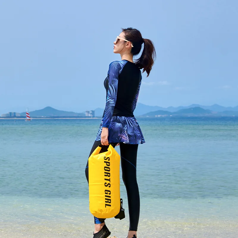 Long Sleeve Two & Three Piece Muslim Swimwear Islamic Swimming Suit For Women Full Body Swimsuit Skirt Modest Clothing Boerkini