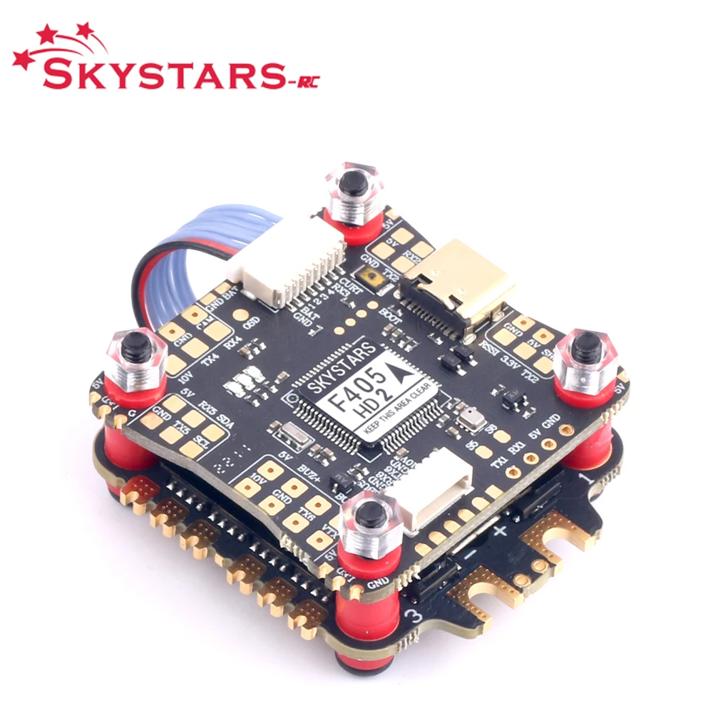 

Skystars F4 F405 HD2 Контроллер полета 50A KO50 blheli _ S 3-6S 4 в 1 бесщеточный ESC монтаж 30,5*30,5 мм FPV гоночный Дрон
