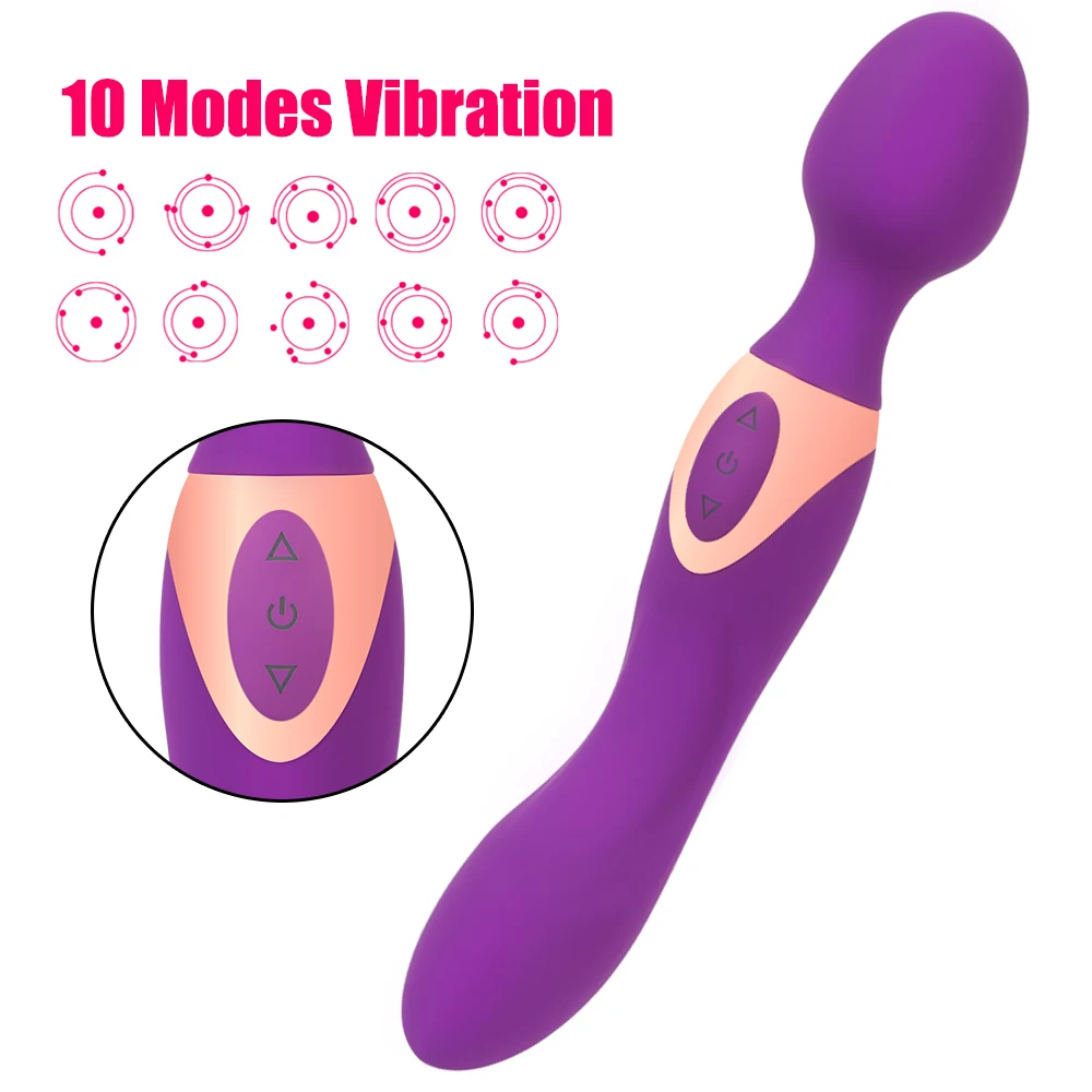 OLO AV Vibrator Double Head Nipple Vaginal Massage Shock Clitoris Stimulation Lesbian Masturbation Sex Toys For Women | Красота и