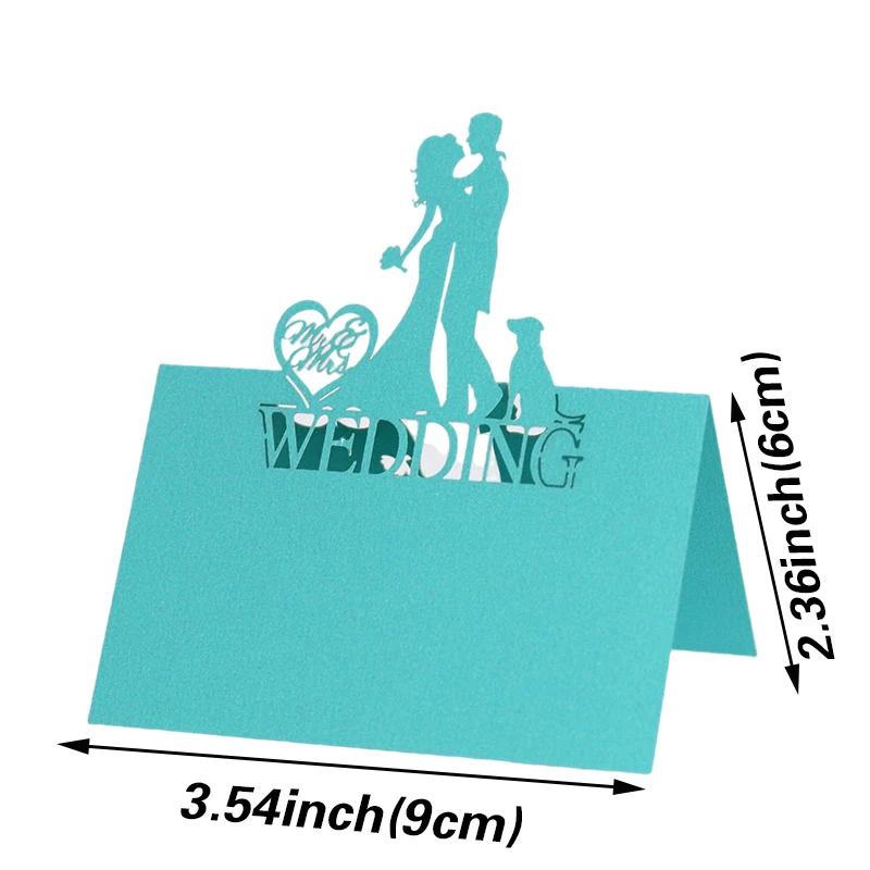 50/100 большие серьги-капли и жениха лазерная резка настольный Имя Место карты