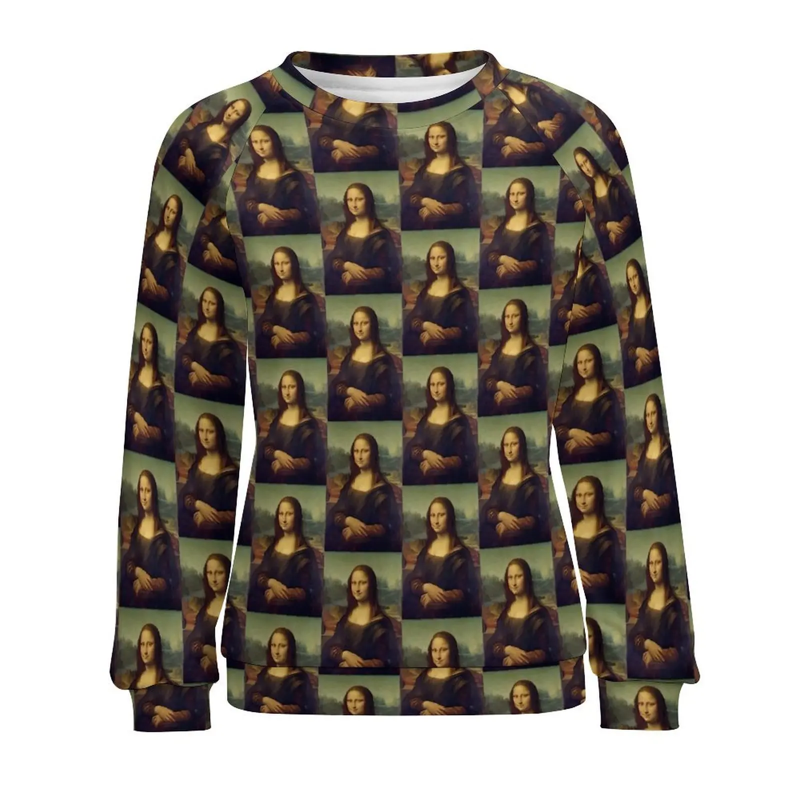Толстовка с капюшоном Мона Лиза Повседневная худи в стиле Харадзюку С рисунком