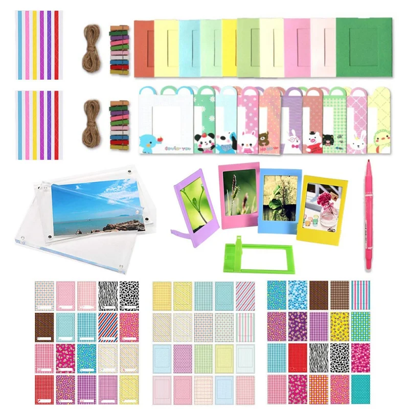 

Wall Hanging Decorate Frame DIY Sticker Pen Magnetic Clear Frame For Fujifilm Instax Mini 11 Mini 8 9 Camera Mini Link Liplay SP