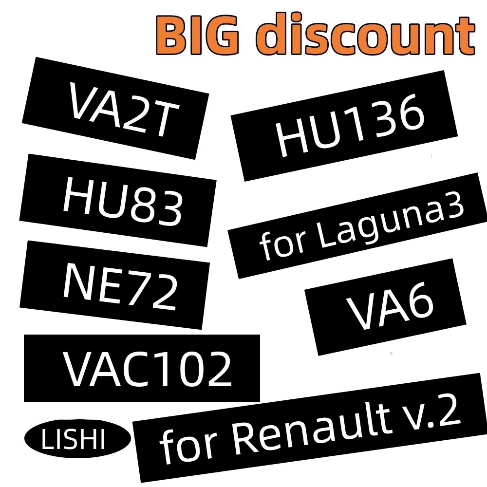 Автомобильные ключи LiShi 2 в 1 VA2T VA2 HU83 NE72 VAC102 HU136 VA6 для R-enrenault V.2