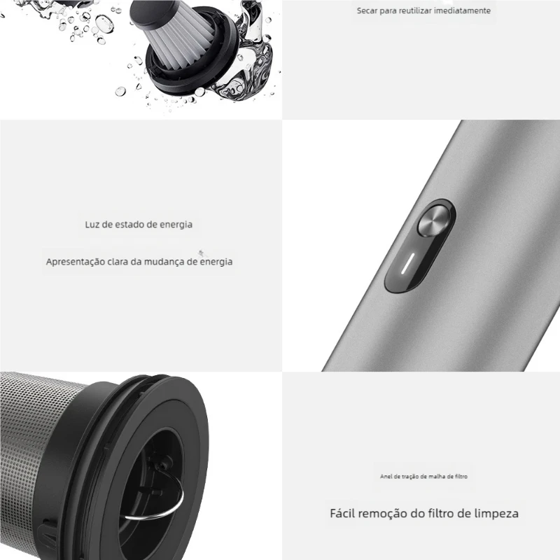 Автомобильный пылесос Xiaomi Youpin мощный мини-пылесос с мощным всасыванием