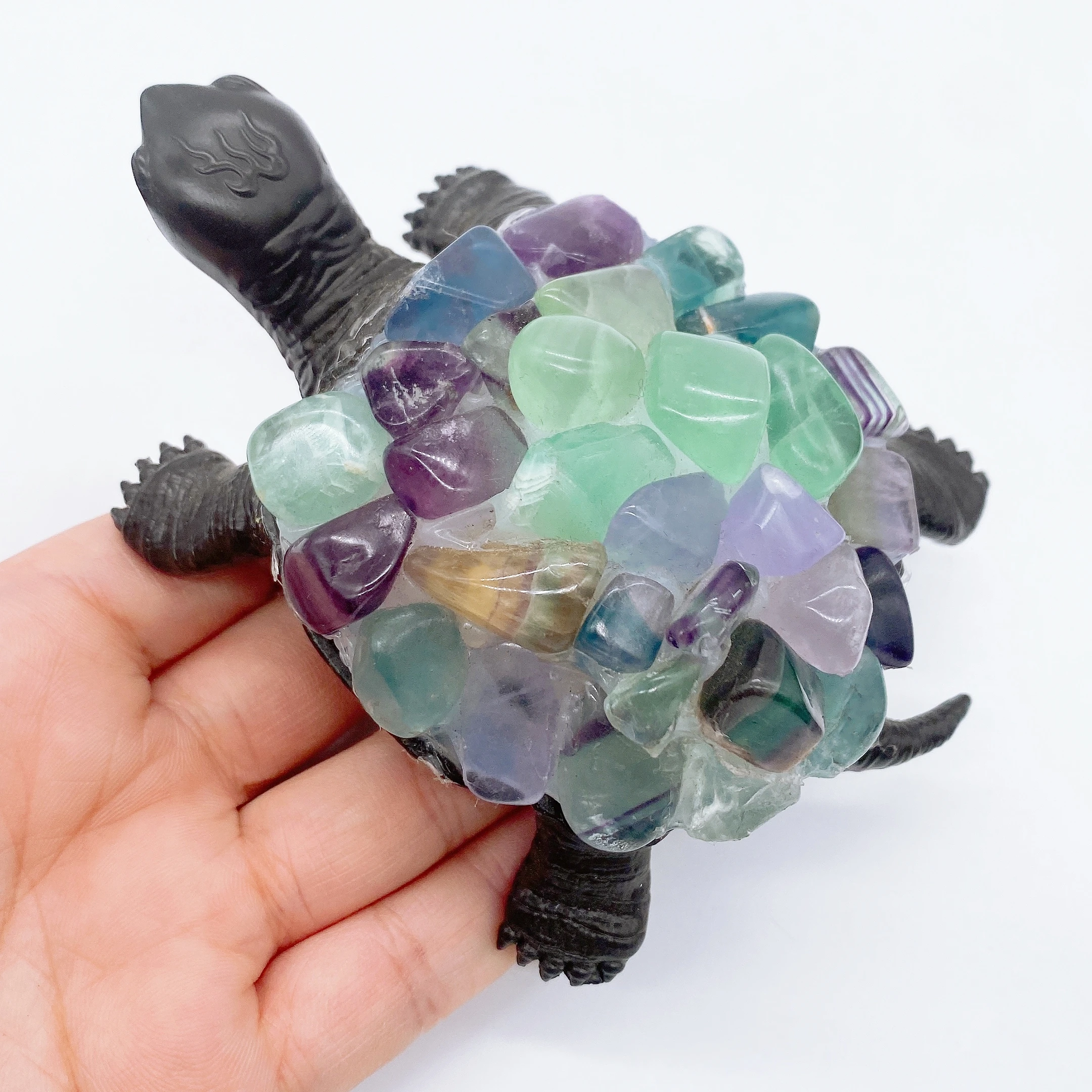 Фигурки из камня черепаха розового кварца