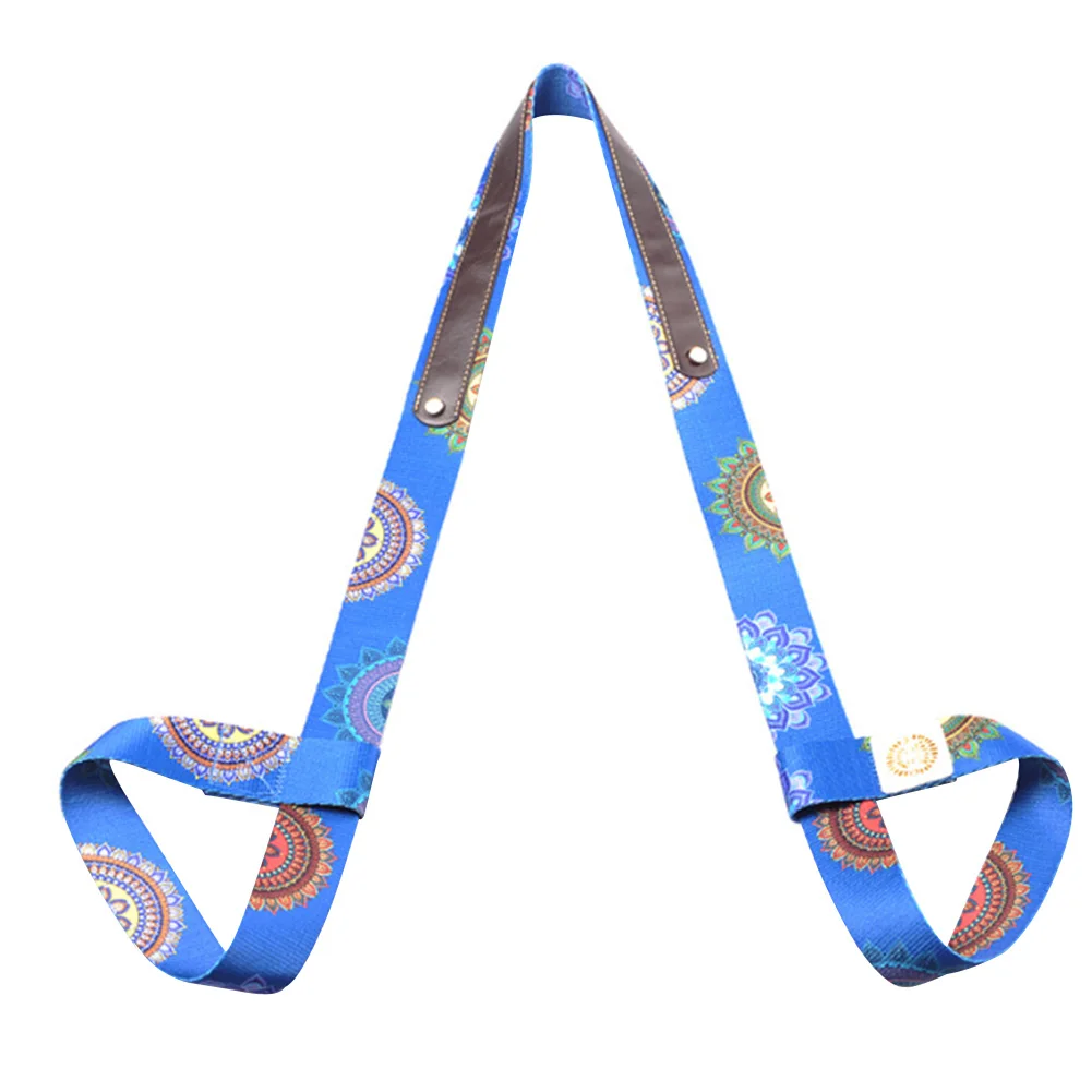 

Yoga Mat Strap Exercise Adjustable Multifunctional Printed Carry Belt Waist Leg Sports Stretch Shoulder Sling Fitness Gym