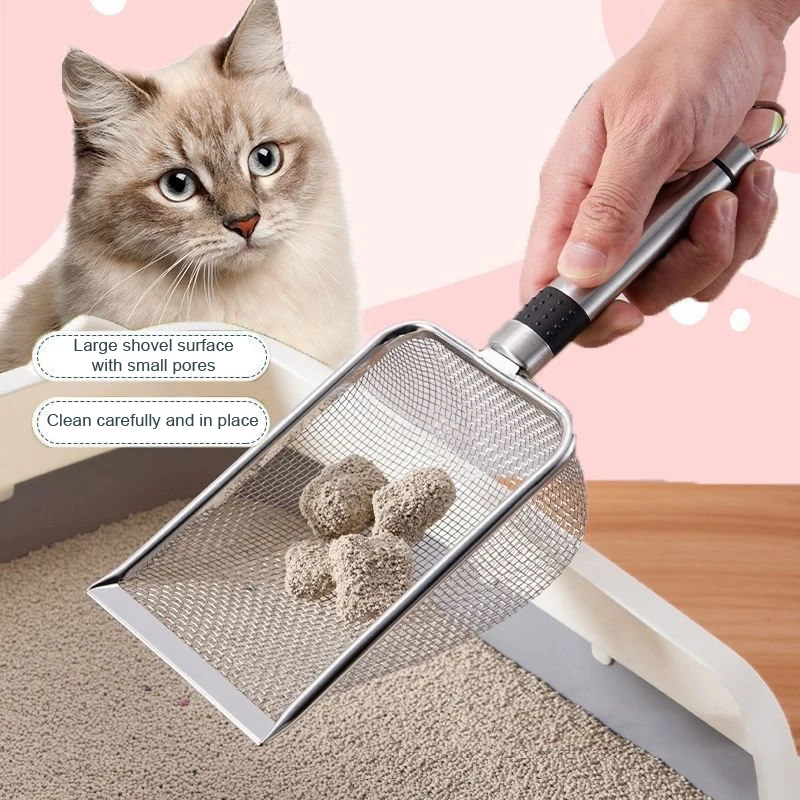 Совок Для Кошачьего Туалета Из Алюминиевого Сплава С Прочной Ручкой Нержавеющей