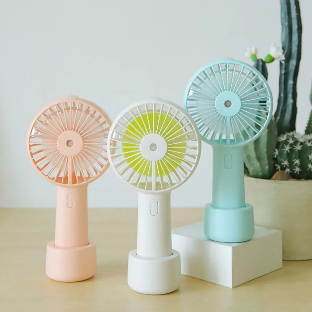 

Mini Handheld Portable Water Mist Fan Silent Usb Electric Desktop Air Cooling Gadget Rechargeable Battery Fans For Car Outd Z8w5