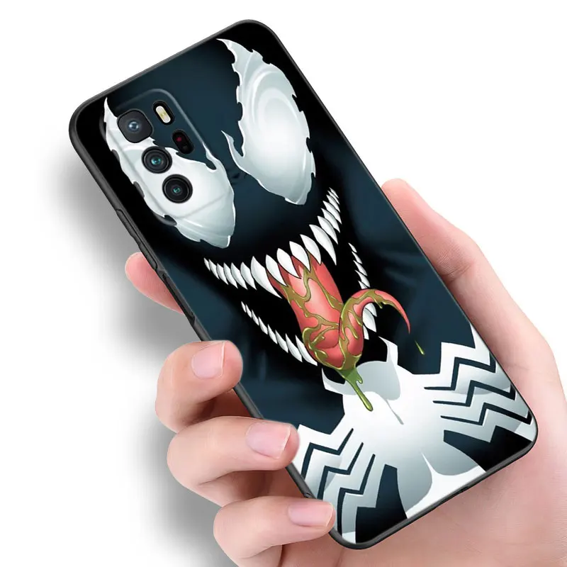 Venom Marvel Black Silicone Phone Case For Xiaomi POCO X3 X4 NFC F4 GT F5 F6 M4 M6 X5 X6 NEO Pro 5G M5