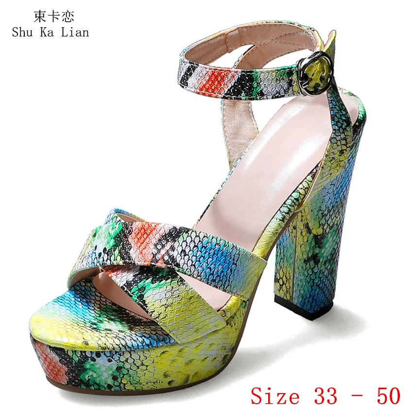

Super High Heel Platform Shoes Women Gladiator Sandals Pumps Woman High Heels Party Wedding Shoes Small Plus Size 33 - 50