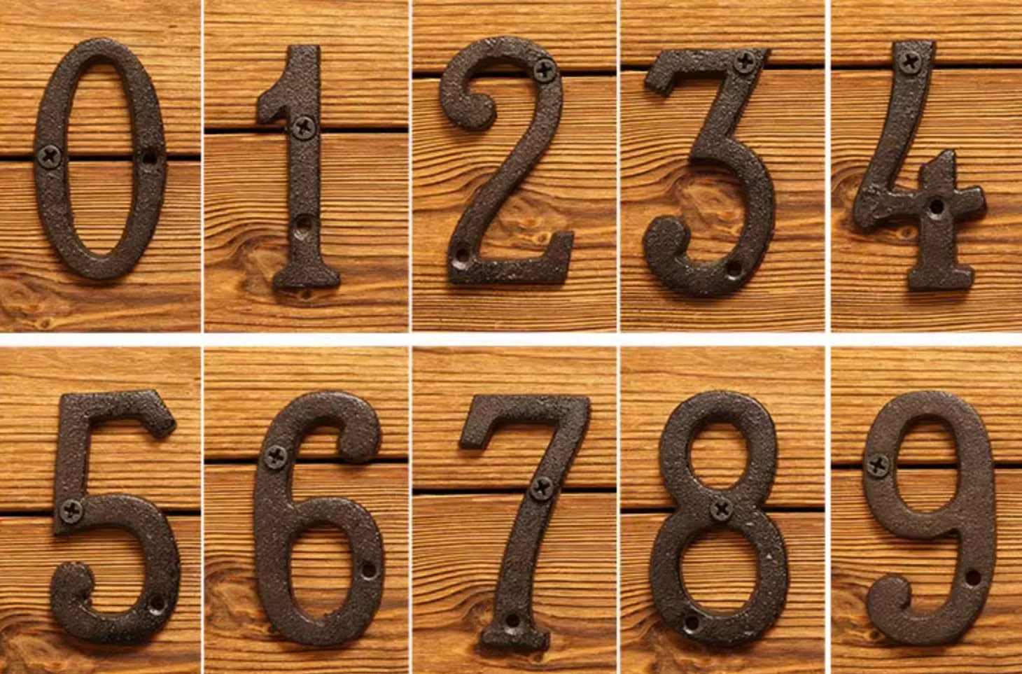 

5pcs 50x80x5mm Digital:0-9 Cast Iron Vintage Arabic numerals(can choose number)