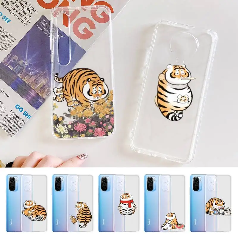 Симпатичный чехол с изображением тигра для телефона Samsung S20 S10 lite S21 plus Redmi Note8 9pro