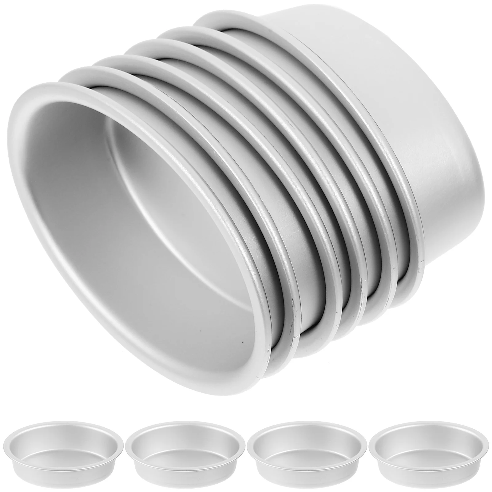 

10 Pcs Oval Mold Baking Pans Nonstick Small Cake Cupcake Lid Metal Round Cookie Stroll