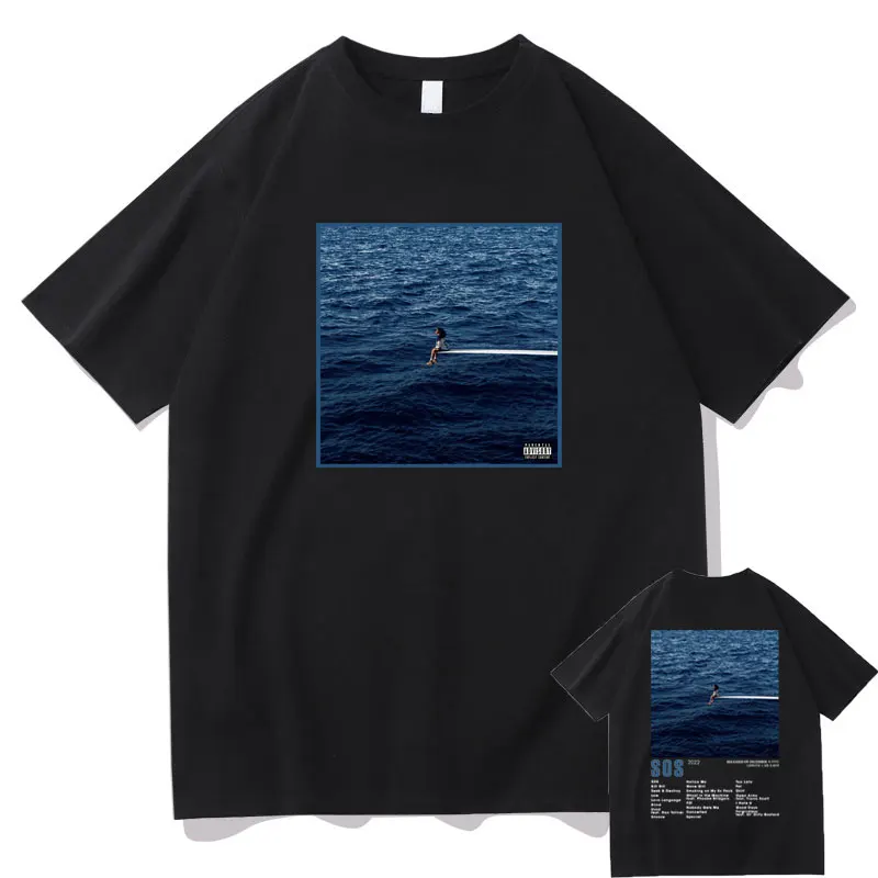 

Hot Sale SZA New Music Album SOS Print T-shirt Men Women Fashion Vintage Casual T Shirts Streetwear Unisex Hip Hop Loose Tshirt