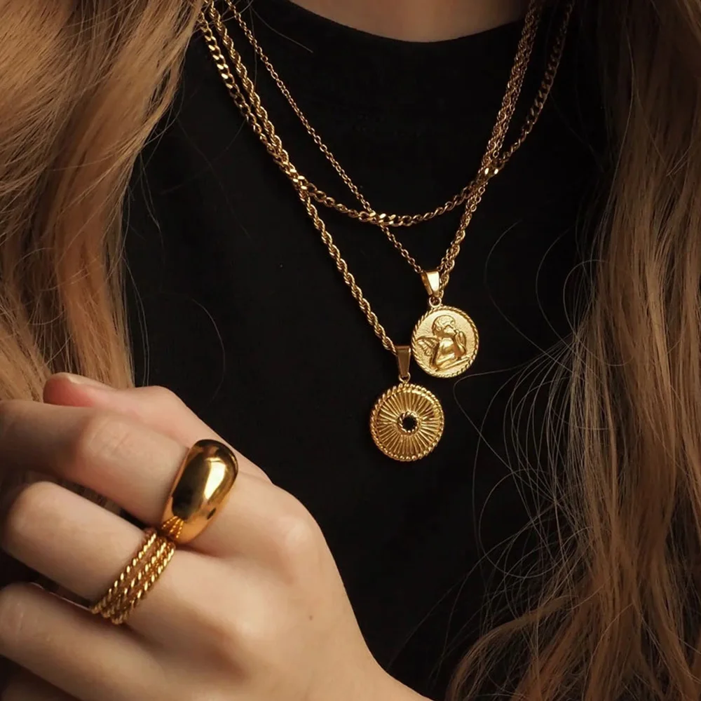 Новое винтажное ожерелье на шею женская бижутерия аксессуары для девушек одежда