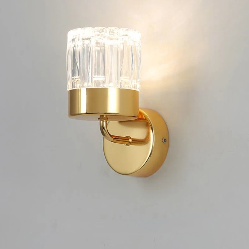 

Crystal Glass LED Wall Lamp Home Living Room Background Wall Decoration Modern Bedroom Hotel Corridor Lighting Stair Wall Lights
