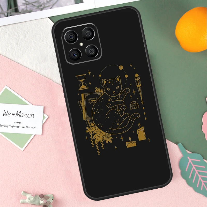 Фото Чехол Witchcraft Witch Cat для Honor X9b X8b X9a X8a X8 X9 X9c 50 70 90 Lite Honor 200 Pro Magic 7 5 6 Lite Cover №3