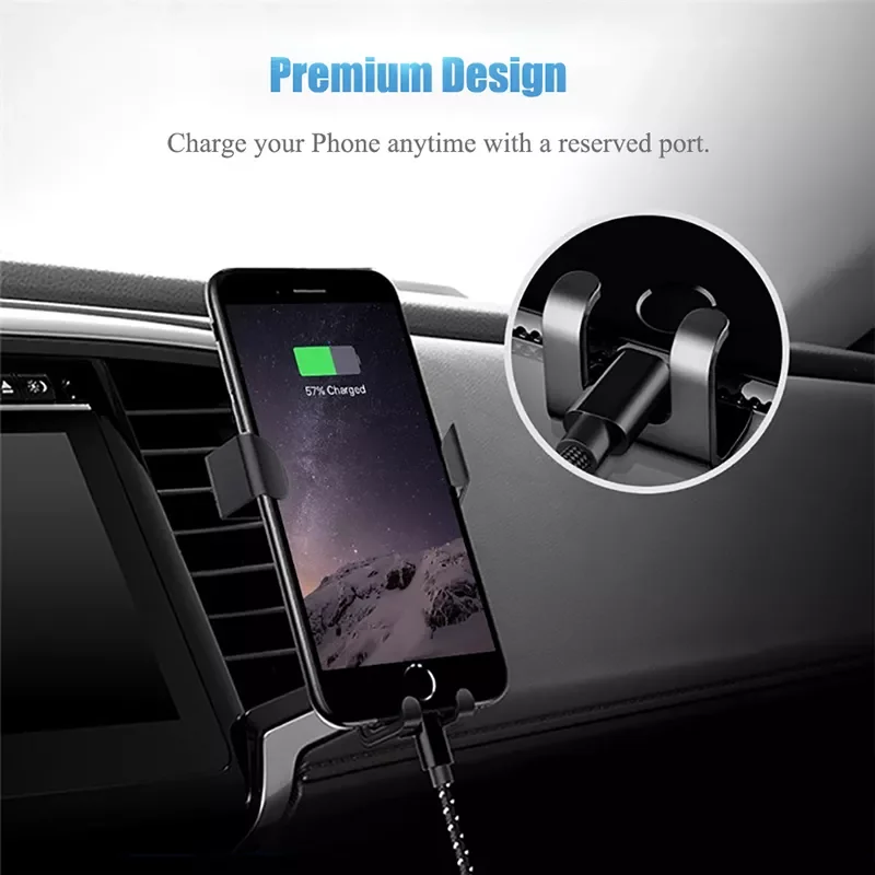 

For PhoneGravity Car Holder in Car Air Vent Mount Clip Cell Holder No Magnetic Mobile Phone Stand Support Smartphone Voiture