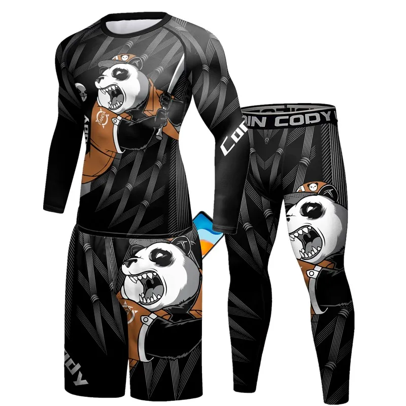 Мужские футболки Jiu Jitsu Rashguard шорты для ММА компрессионные майки Boxeo кикбоксинга