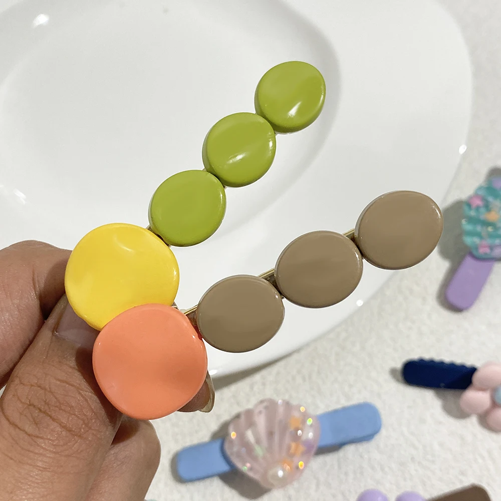 Женская заколка-краб для волос летняя пластиковая Заколка-краб с акриловыми