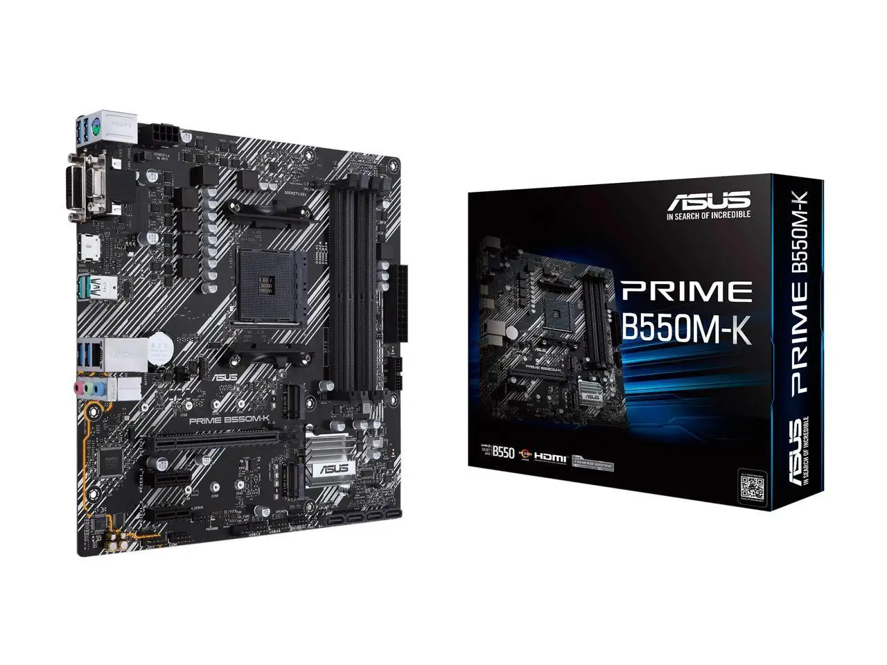 

Материнская плата ASUS PRIME B550M-K AM4 AMD B550 SATA 6 Гб/с USB 3,0 HDMI Micro ATX AMD