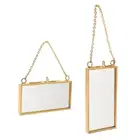 1 шт. Высококачественная двухсторонняя стеклянная подвесная фоторамка настенная рамка Цветочная фоторамка