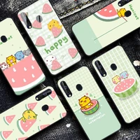 watermelon cat phone case for samsung a51 a30s a52 a71 a12 for huawei honor 10i for oppo vivo y11 cover