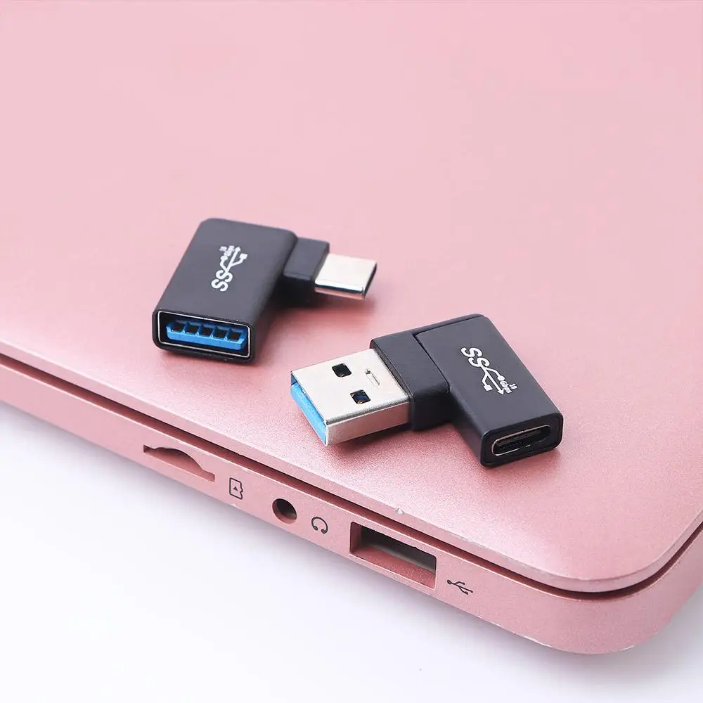 

Smart Phone USB 3.0 Male Portable USB 3.0 To Type C 90 Degree Aluminum Charger Plug OTG Connector USB 3.0 Converter OTG Adapter