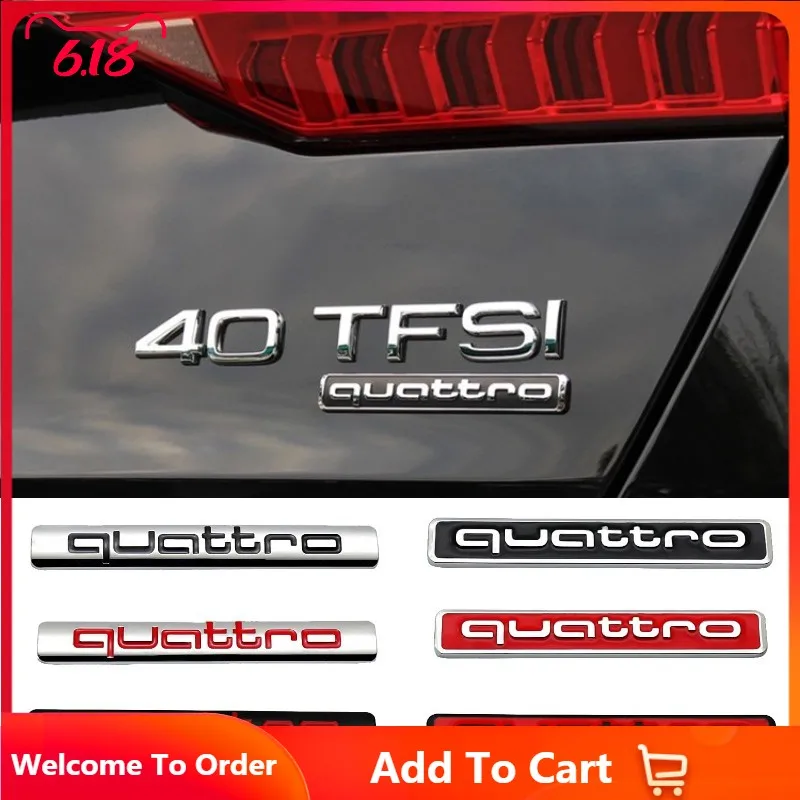 

Car Rear Trunk Emblem Sticker Modified Tail Label For Quattro Logo A3 A4 A5 A6 A7 A8 Q3 Q5 Q7 S3 S4 S5 RS3 RS4 RS6 R8 TT