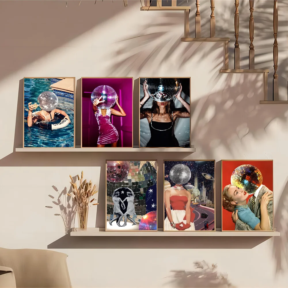 Диско-шар Dancefloor вечерние постер настенный декор наклейка современный стиль