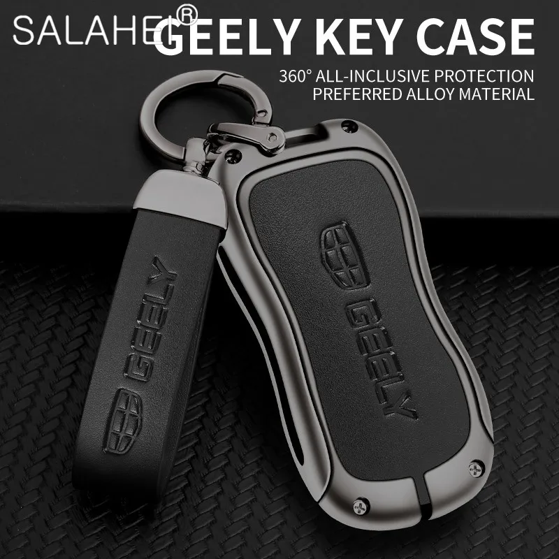 

Zinc Alloy Car Key Case Cover Shell For Geely Azkarra FY11 Atlas Pro New Emgrand GS X6 SUV EC7 Tugella Boyue 2020 Accessories