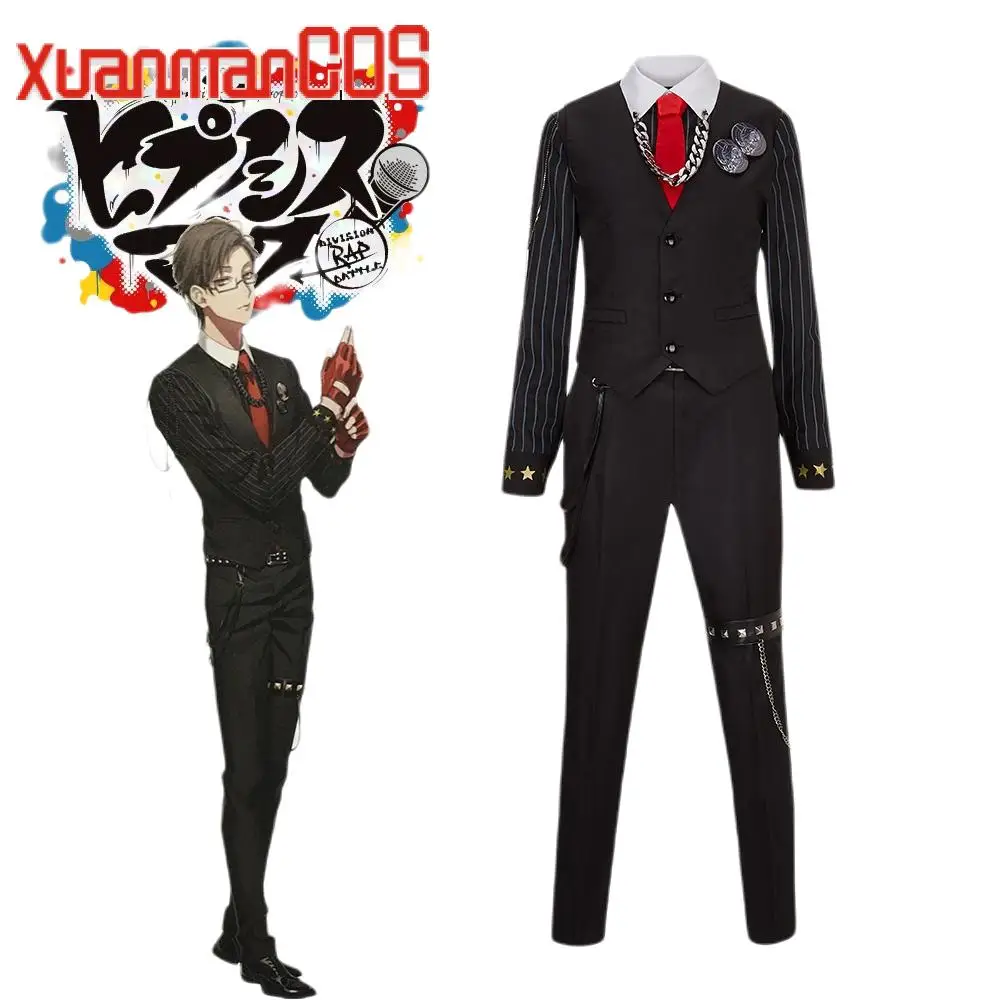 

Anime Voice Actor Division Rap Battle Jyuto Iruma Cosplay Costume Adult Men Women Outfit JK Uniform Suits Belt Gloves Halloween