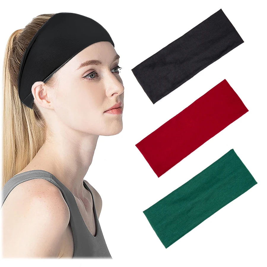 

Fashion Soft Sports Headband For Wig Elastic Sweatband Stretch Yoga Running Hair Band Women Men Outdoor Sport Headwrap For Hair