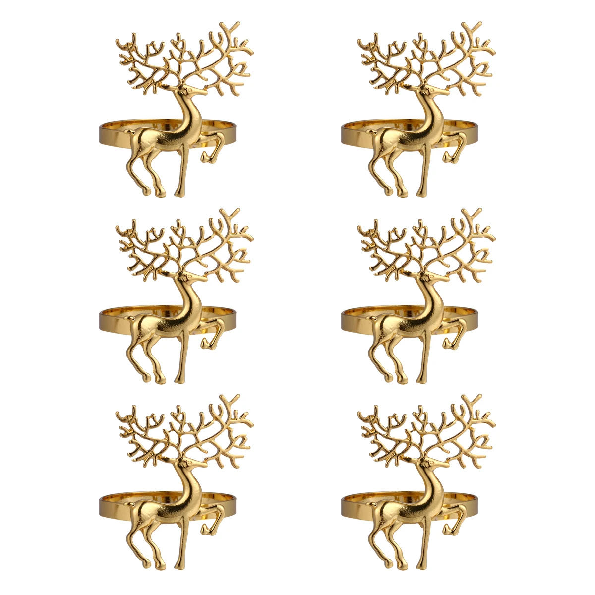 

1pcs Christmas Napkin Holder Alloy High-quality Cute Durable Delicate Deer Napkin Ring for Bar Restaurant Christmas Party Dinner