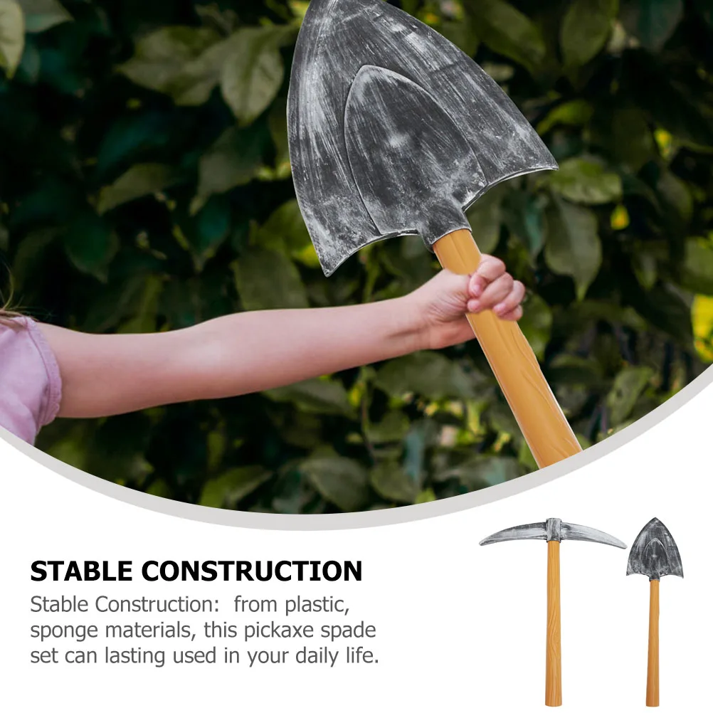 Фото Игрушка Pickaxe, карнавальный костюм гнома, карманная кирка, лопата, реквизит для выступления на сцене, товары для вечеринки на Хэллоуин, поддельные садовые инструменты №5