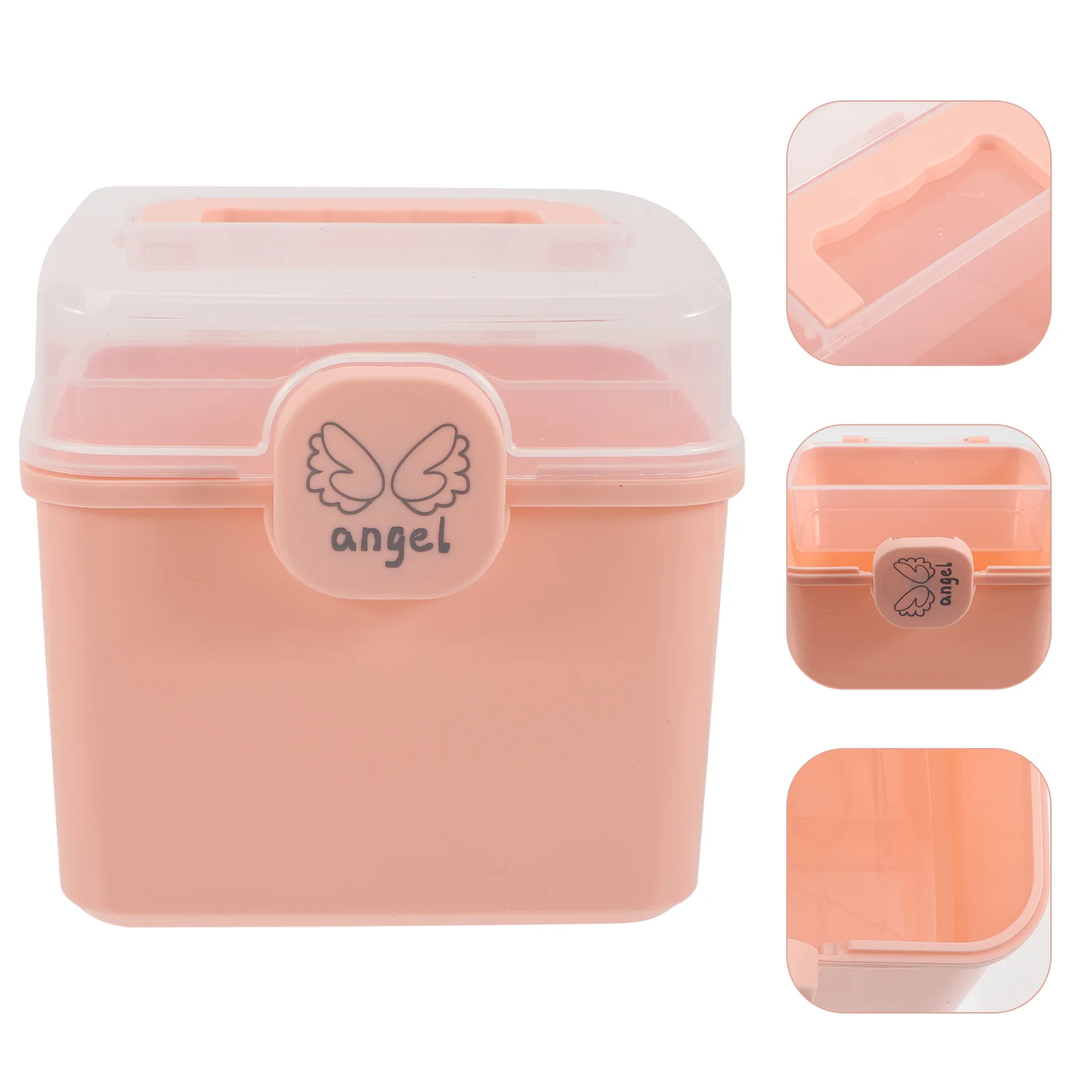 

Box First Aid Case Organizer Storage Portable Empty Emergency Multi Layer Medication Hard Holder Carrying Container Kit Travel