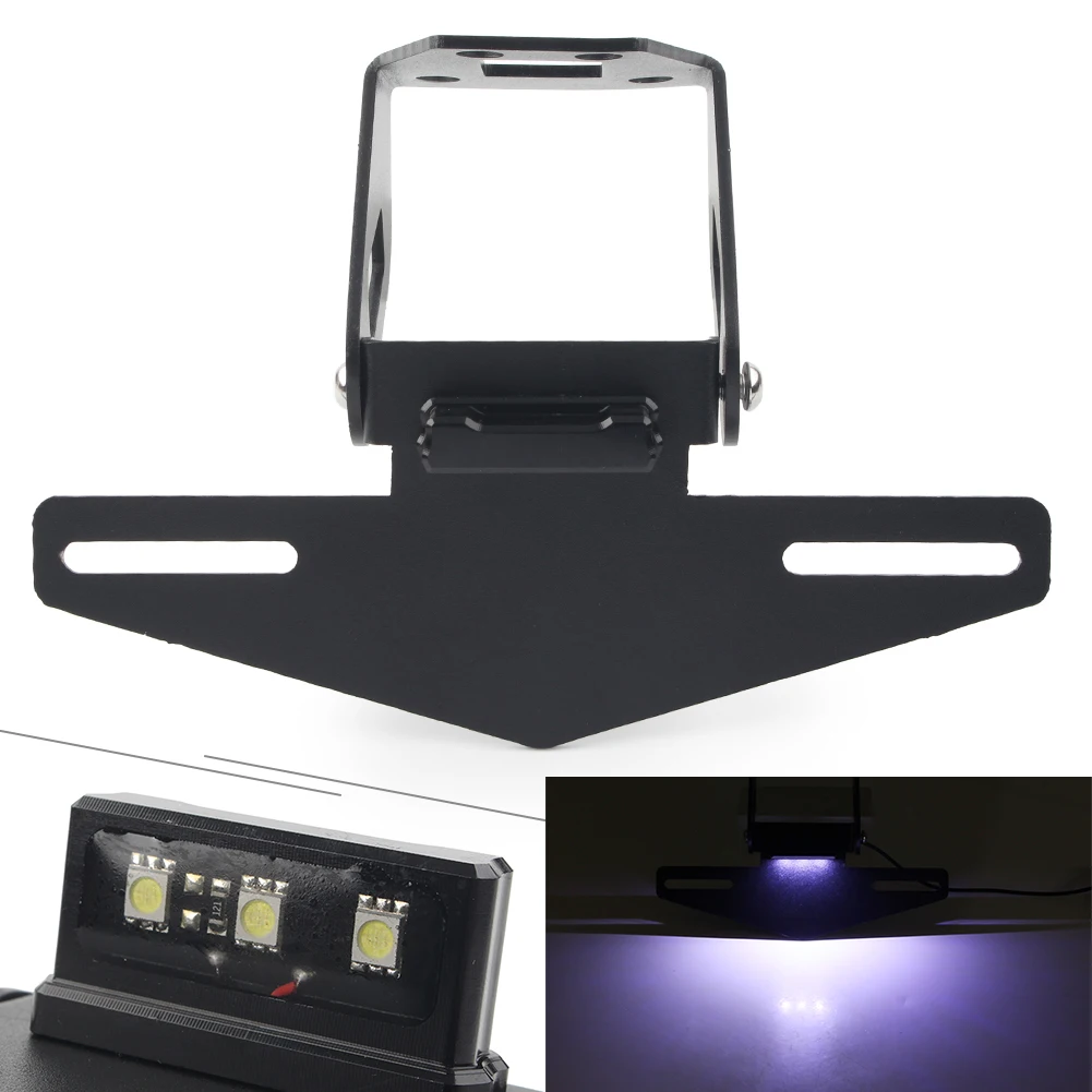 Задний держатель номерного знака с ЧПУ для мотоцикла подсветкой Kawasaki Ninja 400 250 Z400